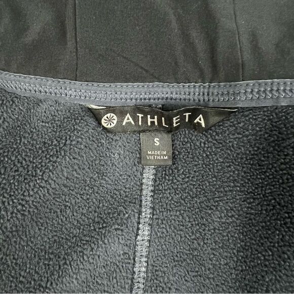 Athleta Fitted Victory Hoodie Jacket Heathered Charcoal Grey - Picture 8 of 11